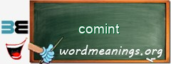 WordMeaning blackboard for comint